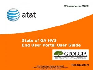 State of GA HVS End User Portal User