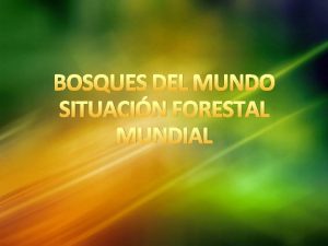 BOSQUES DEL MUNDO SITUACIN FORESTAL MUNDIAL MONTES DE