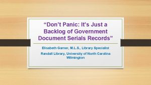 Dont Panic Its Just a Backlog of Government