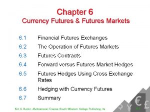 Chapter 6 Currency Futures Futures Markets 6 1