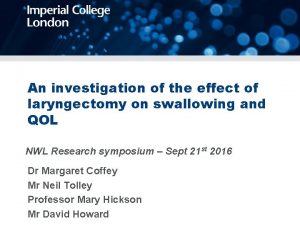 An investigation of the effect of laryngectomy on