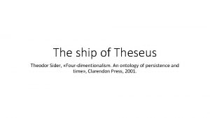 Worm theory ship of theseus