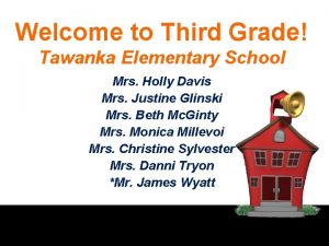 Welcome to Third Grade Tawanka Elementary School Mrs