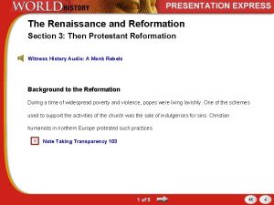 The renaissance and reformation section 3 quiz