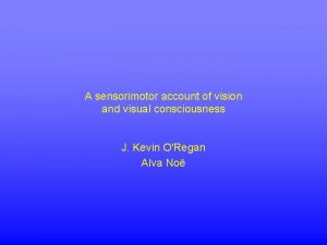 A sensorimotor account of vision and visual consciousness