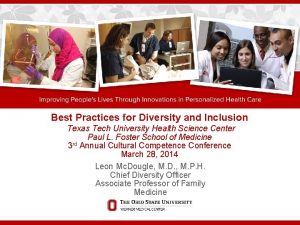 Best Practices for Diversity and Inclusion Texas Tech