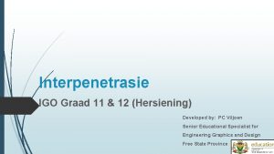 Interpenetrasie IGO Graad 11 12 Hersiening Developed by