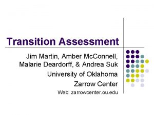 Transition Assessment Jim Martin Amber Mc Connell Malarie