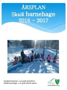 RSPLAN Skai barnehage 2016 2017 Iveland kommune et