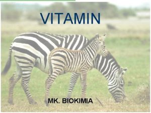 VITAMIN MK BIOKIMIA VITAMIN l l l Apa