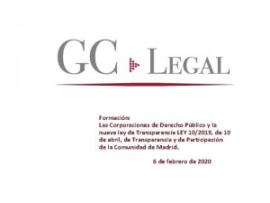 Formacin Las Corporaciones de Derecho Pblico y la