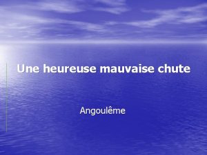 Une heureuse mauvaise chute Angoulme Antcdents Tabagisme actif