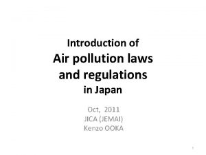 Introduction of Air pollution laws and regulations in