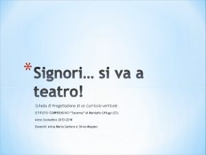 Scheda di Progettazione di un Curricolo verticale ISTITUTO