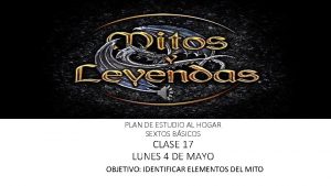 PLAN DE ESTUDIO AL HOGAR SEXTOS BSICOS CLASE