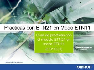 Practicas con ETN 21 en Modo ETN 11