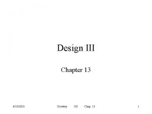 Design III Chapter 13 6182021 Crowley OS Chap