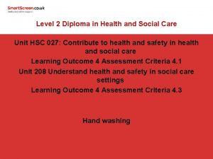 Level 2 Diploma in Health and Social Care