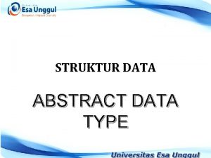 Abstract data type adalah