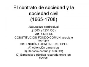 El contrato de sociedad y la sociedad civil