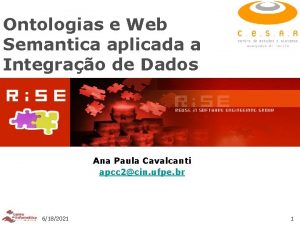 Ontologias e Web Semantica aplicada a Integrao de