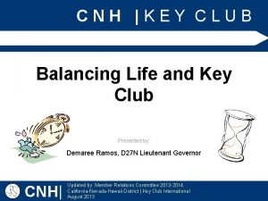 CNH KEY CLUB Balancing Life and Key Club