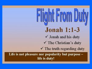 Jonah 1 1 3 Jonah and his duty