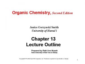 Organic Chemistry Second Edition Janice Gorzynski Smith University