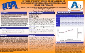 EFFECTS OF ENERGY DRINKS ON METABOLISM AT REST