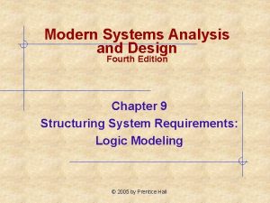 Modern Systems Analysis and Design Fourth Edition Chapter