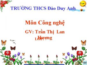TRNG THCS o Duy Anh Mn Cng ngh