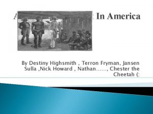 Abolition Movement In America By Destiny Highsmith Terron