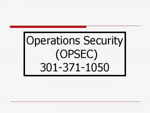 Opsec indicator is defined as