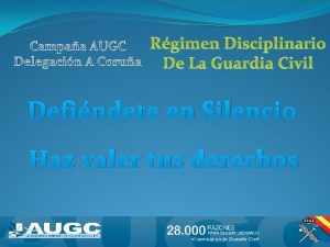 Campaa AUGC Delegacin A Corua Rgimen Disciplinario De