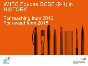 WJEC Eduqas GCSE 9 1 in HISTORY For