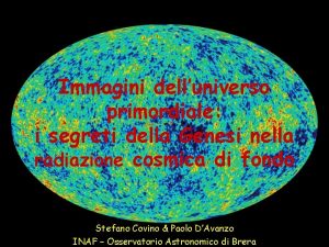 Immagini delluniverso primordiale i segreti della Genesi nella