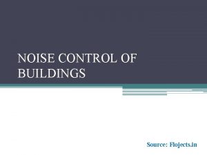 +noise +control +of +buildings