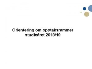 Opptakskontoret ntnu