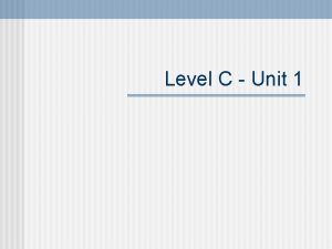 Level C Unit 1 adage adage noun n