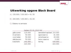 Activiteitskengetallen