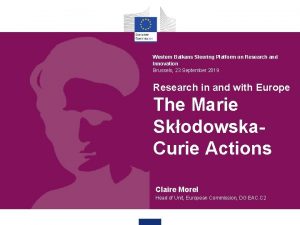 Western Balkans Steering Platform on Research and Innovation