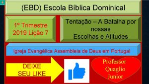 EBD Escola Bblica Dominical 1 Trimestre 2019 Lio