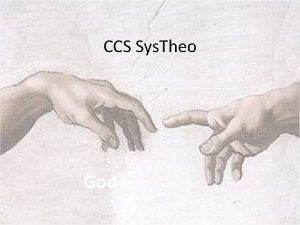 CCS Sys Theo God God Hebrew El Usually
