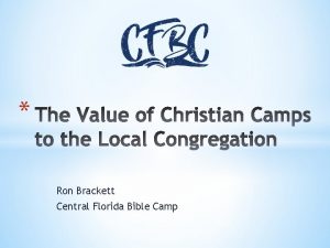 Ron Brackett Central Florida Bible Camp Deuteronomy 6