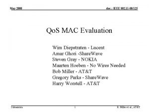 May 2000 doc IEEE 802 11 00125 Qo