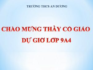 TRNG THCS AN DNG Tit 72 Vn bn