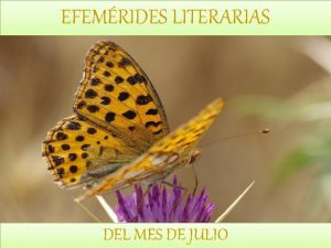 Efemerides literarias julio