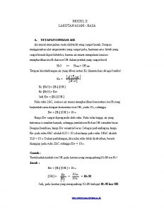 MODUL X LARUTAN ASAM BASA A TETAPAN IONISASI