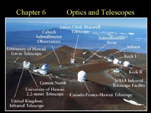 Chapter 6 Optics and Telescopes Guiding Questions 1