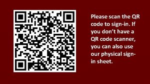 Please scan at table